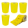 Kit com 5 Rolos de Etiqueta Adesiva Gôndola Papel Couchê 105x30 - Amarelo