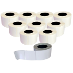 Kit com 10 Rolos de Etiqueta Adesiva para Balança Papel Couchê Térmico 40x40