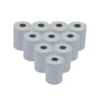 Kit com 10 Rolos de Etiqueta Adesiva Papel Couchê Térmico 100x150