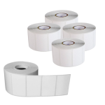 Kit com 5 Rolos de Etiqueta Adesiva BOPP Cola Borracha 50x30
