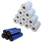 Kit com 10 Rolos de Etiqueta Adesiva BOPP Fosco 100x70 + 5 Ribbons Resina
